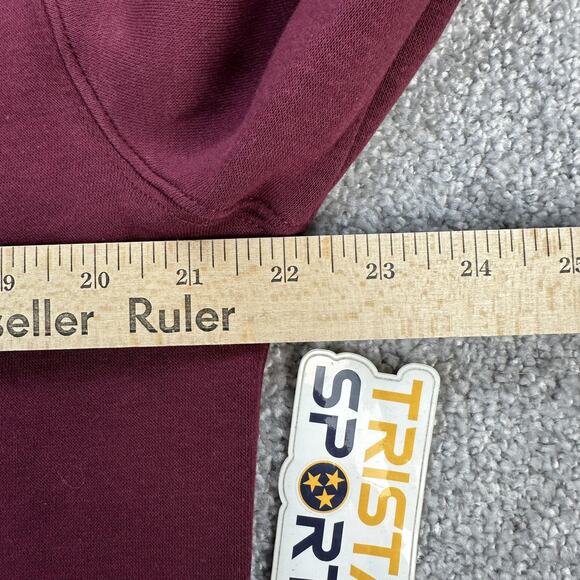 Virginia Tech Hokies Hoodie Mens Medium Maroon NCAA Football Nike Pullover VT - Picture 9 of 9